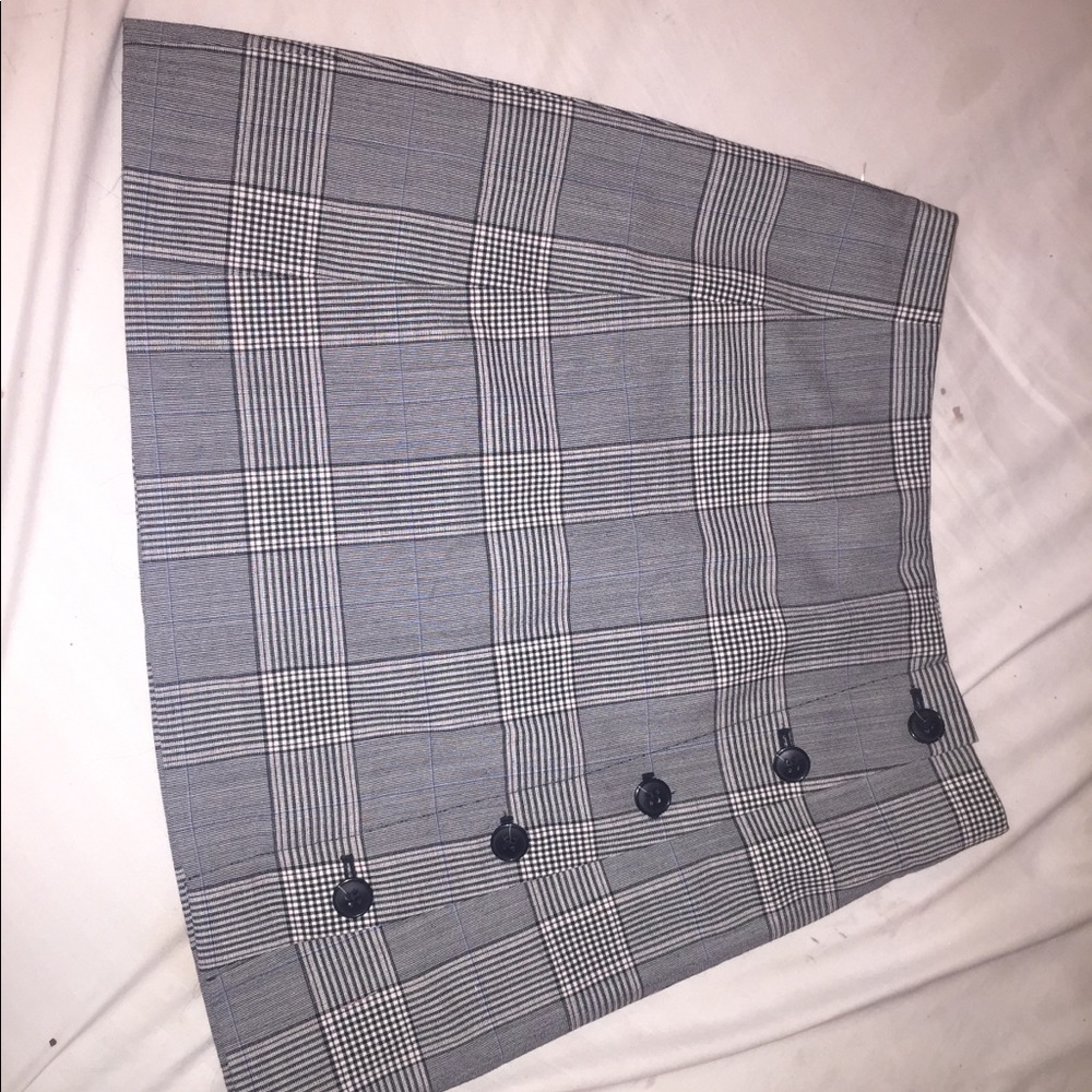 Sunday Best-Aritzia Grey Plaid A-Line Skirt